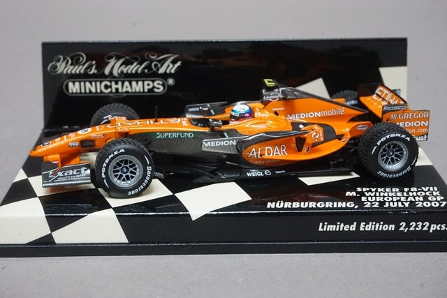 1:43 MINICHAMPS 400070120 Spyker F8-VII European GP Nurburgring 2007 #21