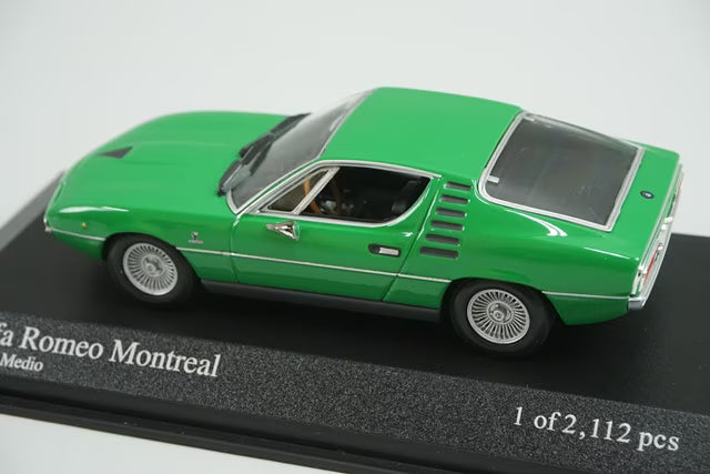 1:43 MINICHAMPS 400120621 Alfa Romeo Montreal 1973 Green model car