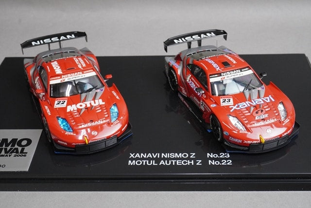 1:43 EBBRO KWAM122000 Dealer Nissan 06 Nismo GT500 Z Malaysian Model Set of 2 #22 #23 model car