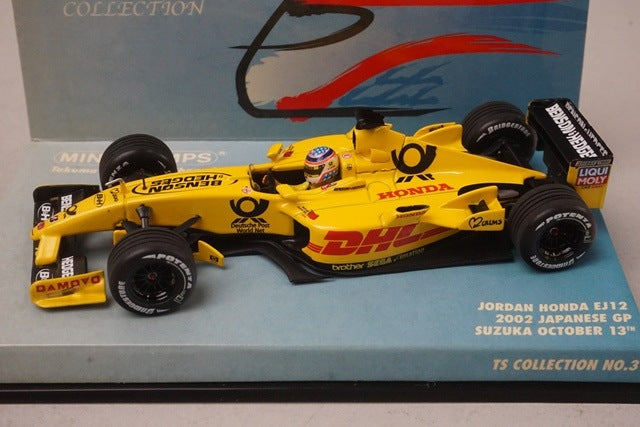 1:43 MINICHAMPS 518024310 Jordan Honda EJ12 Japanese GP 2002 #10 Takuma Sato model car