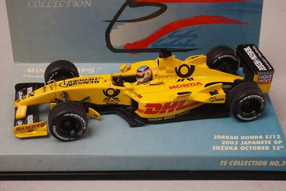 1:43 MINICHAMPS 518024310 Jordan Honda EJ12 Japanese GP 2002 #10 Takuma Sato model car