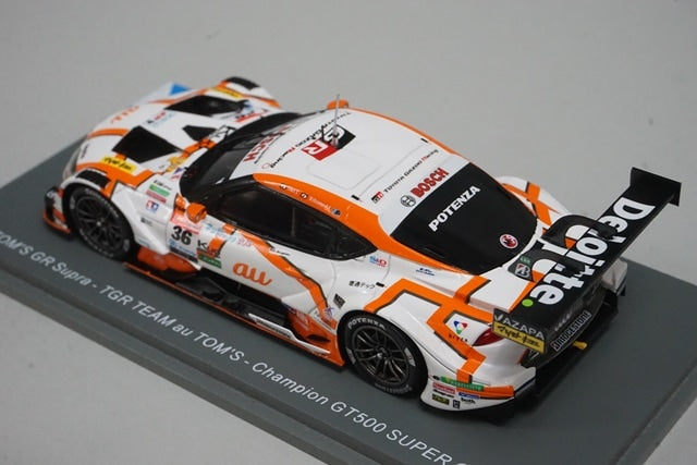1:43 SPARK 43SGT2023 Toyota au TOM'S GR Supra TGR GT500 Super GT 2023 #36 Champion board included model car