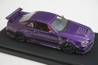 1:43 HPI 8399 Mirage Nissan NISMO R34 GT-R Z-tune Midnight Purple III model car