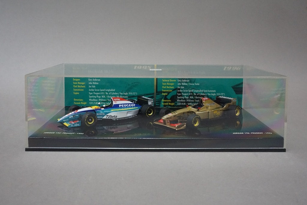 1:43 MINICHAMPS 402109596 Jordan Set 3/5 195 Peugeot 1995 / 196 Peugeot 1996