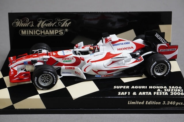 1:43 MINICHAMPS 400060224 Super Honda SA06 SAF1 & ARTA FESTA '6 #1 Aguri Suzuki