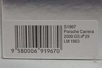 1:43 SPARK S1967 Porsche Carrera 2000 GS LM 1963 #29 model car