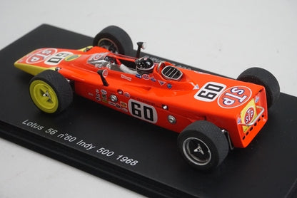 1:43 Spark S1762 Lotus 56 Indy 500 1968 #60 J.Leonard model car