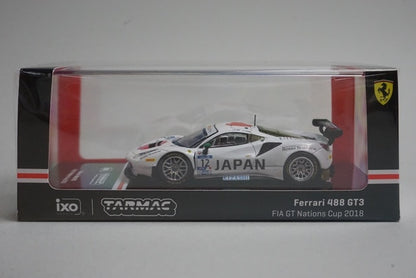 T64-072-18GTN12 Tarmac Works 1:64 Ferrari 488 GT3 FIA GT Nations Cup 2018 T.Kondo / K.Seto Japan Limited Edition