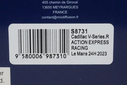 1:43 SPARK S8731 Cadillac V-Series.R ACTION Express Racing Le Mans 24H 2023 #311 L-F. Derani A. Sims J. Aitken model car