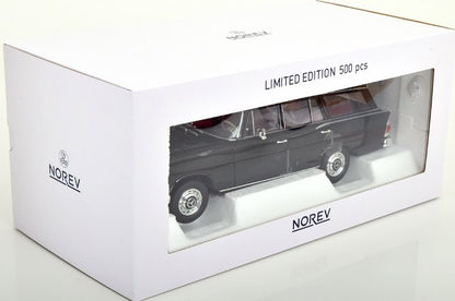 [ Pre-order ] 183708 NOREV 1:18 Mercedes 200 Universal W110 1966 Black (Modelissimo Custom Order)