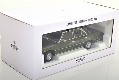 [ Pre-order ] 183972 NOREV 1:18 Mercedes 350 SE W116 US Version 1973 Dark Green Metallic (Modellissimo Custom Order)