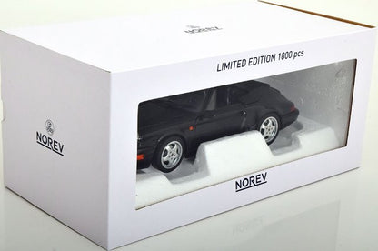 [ Pre-order ] 187332 NOREV 1:18 Scale Porsche 911 (964) Carrera 4 1990 Cabrio Black Metallic (Modellissimo Custom Order)