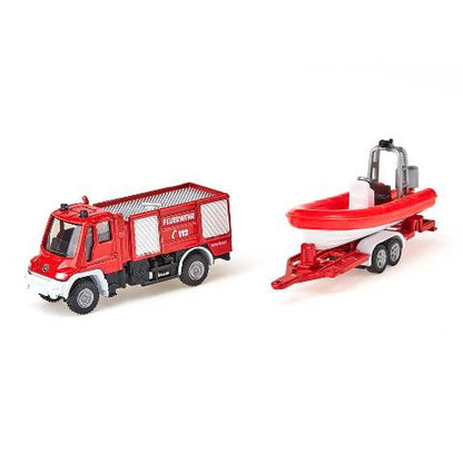 SK1636 SIKU Unimog Fire Truck with Boat