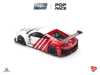 [ Pre-order ] PRE0011 POP RACE x Enigma 1:64 Honda NSX GT3 Evo22 Advan Chase Livery Blister Ver.