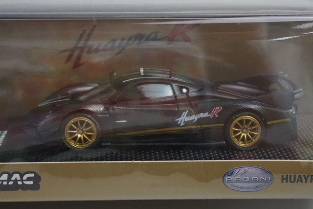 T64G-TL035-MBCF Tarmac Works 1:64 Pagani Huayra R Matt Black Carbon Fiber