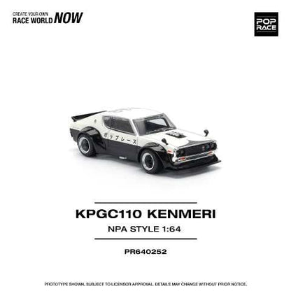 [ Pre-order ] PR640252 POP RACE 1:64 Nissan Skyline GT-R V8 DRIFT (KENMERI) NPA STYLE