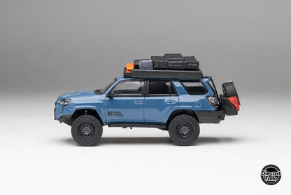 DTG0016-FR GCD Gaincorp Products 1/64 Toyota 4Runner TRD PRO Overland CavalryFront Runner x DiecastTalk Blue