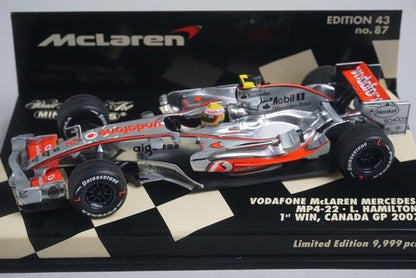 1:43 MINICHAMPS 530074322 Vodafone McLaren Mercedes MP4-22 2007 #2 L. Hamilton model car
