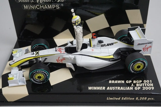 1:43 MINICHAMPS 400090122 Brown GP BGP 001 Australian GP 2009 #22 J. Button model car