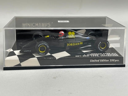1:43 MINICHAMPS 410910099 Jordan Ford 911 F1 Test 28 Hours NOV.1990 Silverstone model car