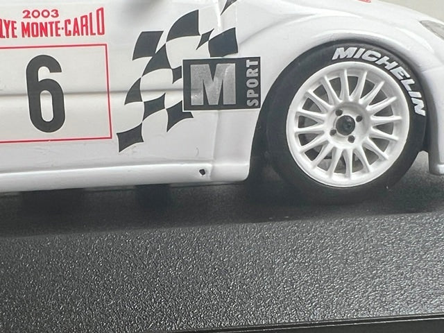 1:43 MINICHAMPS 430038906 Ford Focus RS WRC Monte Carlo Rally 2003 #6 M. Hirvonen J. Lehtinen model car