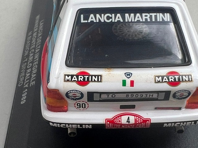 1:43 ixo SCR002 LANCIA DELTA INTEGRALE MONTE CARLO RALLY 1989 #4 M. Biasion T. Siviero model car