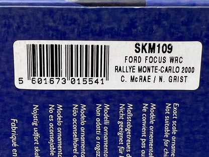 1:43 VITESSE SKM109 Ford Focus WRC MONTE CARLO Rally 2000 #5 C. McRae N. Grist model car