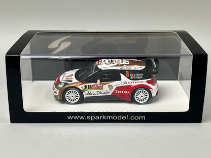 1:43 Spark S3788 Citroen DS3 WRC MONTE CARLO Rally 2014 #3 K. Meek P. Nagel model car