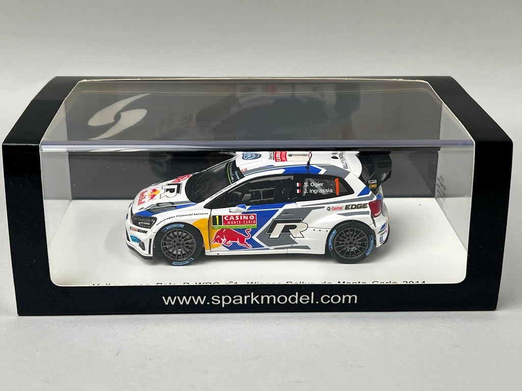 1:43 Spark S3785 Volkswagen Polo R WRC MONTE CARLO Rally 2014 #1 S. Ogier J. Ingrassia model car