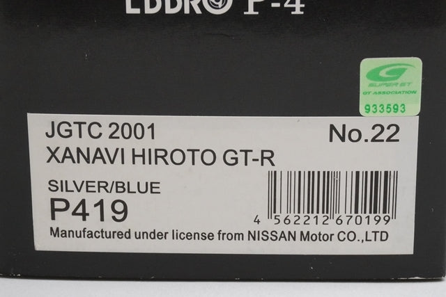 1:43 EBBRO P419 Nissan Xanavi Hiroto GT-R JGTC 2001 #22 model car