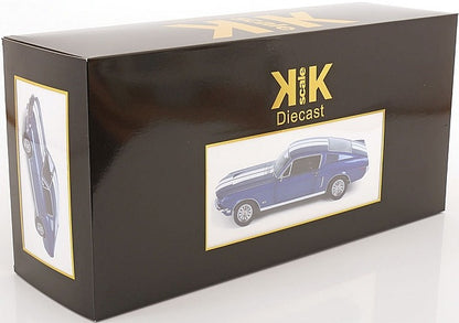 [ Pre-order ] KKDC120224 KK scale 1:12 Ford Mustang GT Fastback 1968 Blue Metallic/White