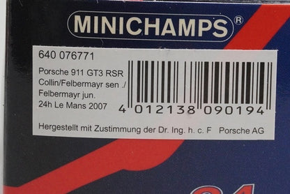 1:64 MINICHAMPS 640076771 Porsche 911 GT3 RSR Le Mans 2007 #71 model car