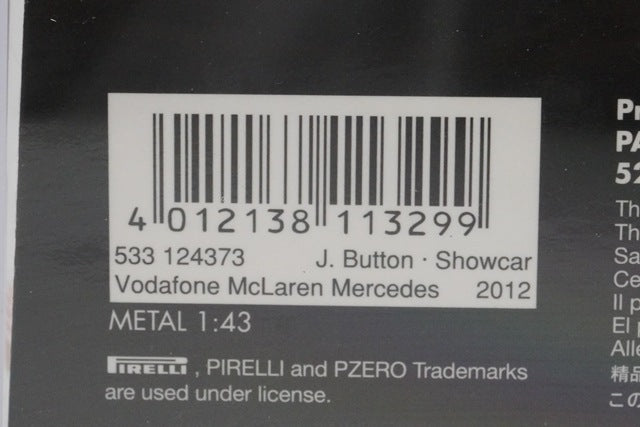1:43 MINICHAMPS 533124373 McLaren Mercedes Show Car British GP 2012 #3 model car