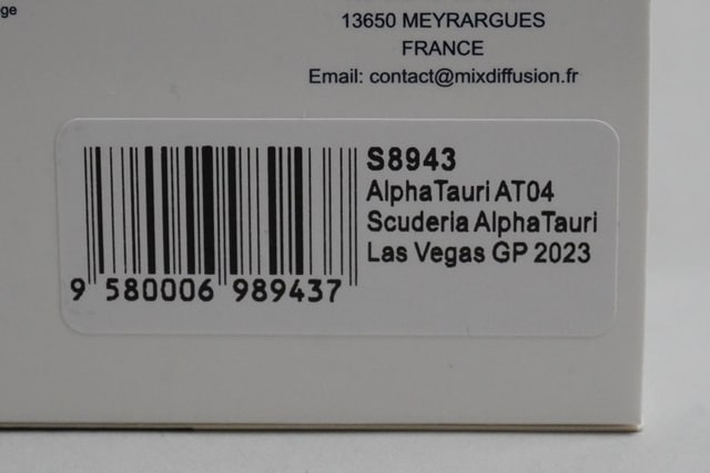 1:43 Spark S8943 AlphaTauri AT04 Scuderia Las Vegas GP 2023 #22 model car