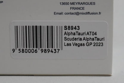 1:43 Spark S8943 AlphaTauri AT04 Scuderia Las Vegas GP 2023 #22 model car
