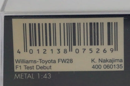 1:43 MINICHAMPS 400060135 Williams FW28 F1 Test Fuji 2006 model car