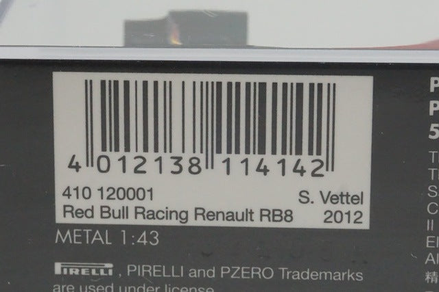 1:43 MINICHAMPS 410120001 Red Bull Racing Renault RB8 2012 #1 model car