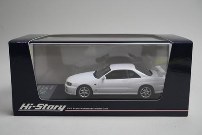 1:43 Hi-Story HS156WH Nissan Skyline 25GT Turbo 1998 White model car