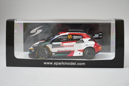 1:43 SPARK S6720 Toyota GR Yaris Rally 1 Hybrid Gazoo Racing WRT 2nd 2023 #69 K.Rovanper / J.Haluttunen model car