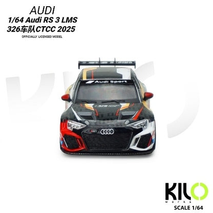 [ Pre-order ] KLW0024-4 KILOworks 1:64 Audi RS 3 LMS 326 Team CTCC 2025