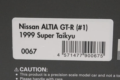 1:43 ignition model IG0067 Nissan ALTIA GT-R Super Taikyu 1999 #1 model car