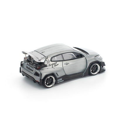 [ Pre-order ] PR640329 POP RACE 1:64 PANDEM GR YARIS RAW METAL Pandem GR Yaris RAW Finish