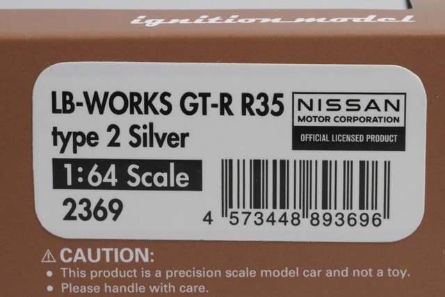 1:64 ignition model IG2369 Nissan LB-WORKS GT-R R35 Type 2 Silver