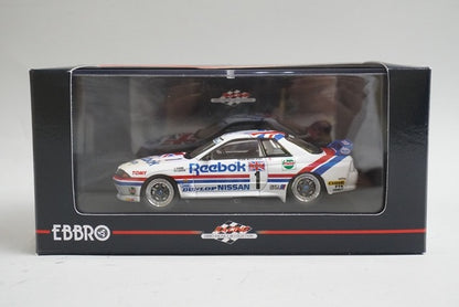 1:43 EBBRO 44160 Nissan Reebok Skyline Gr.A 1990 #1 model car