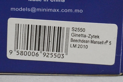 1:43 SPARK S2550 Ginetta Zytek Beechdean Mansell Le Mans 2010 #5 model car