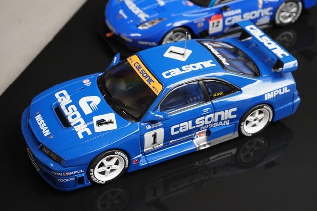 1:43 EBBRO Fuji Speedway Nissan Calsonic THANKS 100th Race Anniversary Special Set of 2 #12 #1 model car