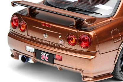 M83414 MOTORHELIX 1:18 Nissan Skyline GT-R R34 Customised Version Metal Bronze model car