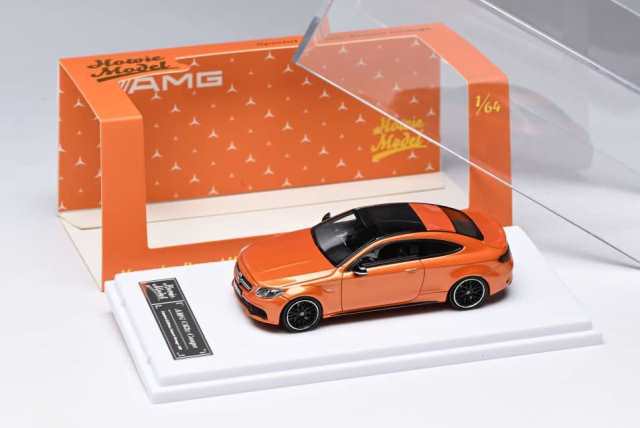 Howie Model HM 1:64 Mercedes-AMG C63 S AMG Coupe W205 Sunset Orange model car