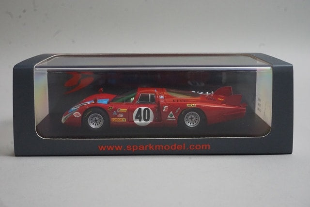 1:43 SPARK S4368 Alfa Romeo 33/2 Le Mans 6th place 1968 #40 M. Casoni G. Biscardi model car