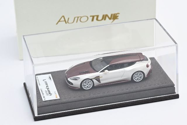 [ Pre-order ] Autotune Model 1:64 Aston Martin Vanquish Zagato Shooting Brake, Pearl White/Red Carbon Fiber
